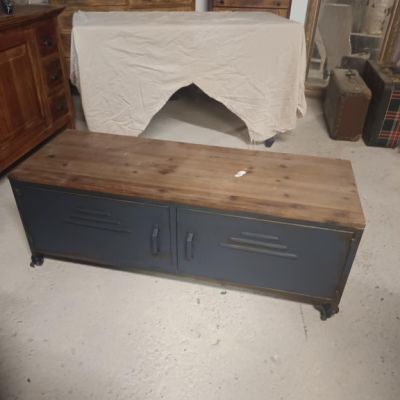 MEUBLE TV METAL ET BOIS