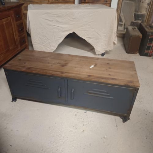 MEUBLE TV METAL ET BOIS